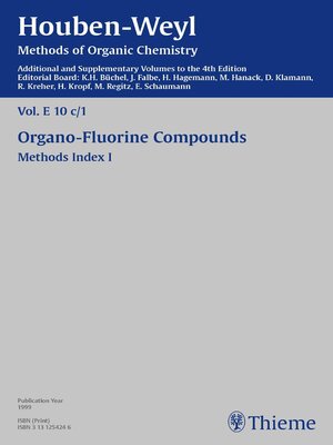 cover image of Houben-Weyl Methods of Organic Chemistry Volume E 10c/1 Supplement